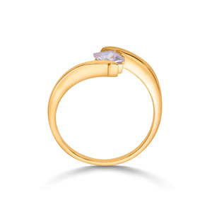 แหวนทอง 14k ชุบโรเดียมประดับพลอยสำหรับเธอ - ของขวัญสุดโรแมนติก - Product Image 5