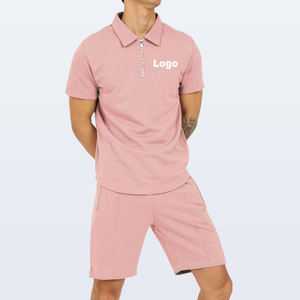 Logotipo personalizado, novedad de verano, conjuntos de pantalones cortos informales para hombre, Polo de manga corta, pantalones cortos, conjunto de chándal, ropa de marca para hombre, conjuntos de 2 piezas - Product Image 1
