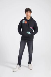 Sweat-shirt à capuche surdimensionné avec logo personnalisé OEM Sweat-shirt polaire lourd pour l'hiver Streetwear unisexe grande taille avec cordon de serrage - Product Image 3