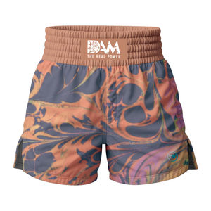 Pantalones cortos de MMA con bordado floral para hombre con costuras reforzadas y volantes Kickboxing Grappling Fight Training Essentials - Product Image 1