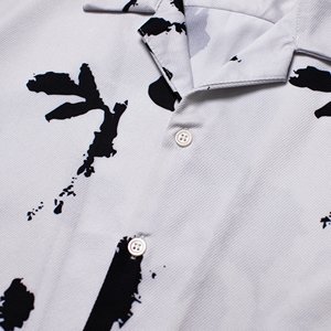 TST 8143 Short Sleeve <b>Vest</b> Collar Shirt Diagonal Silk Fabric - Product Image 3