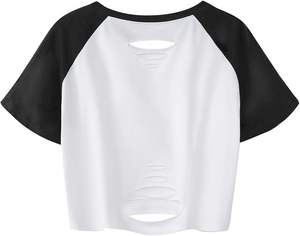 Camiseta corta de poliéster con cuello redondo y estampado personalizado para mujer, Camiseta básica de talla grande 2025 - Product Image 2