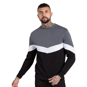 Diseño Color sólido Sudadera Buena calidad Oversized Loose Men Sudadera Venta al por mayor Manga larga Basics Algodón Mezclado - Product Image 1