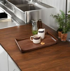 Bandeja de madera marrón para restaurantes para servir comida de café con calidad superior a precio mayorista de La India - Product Image 5