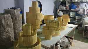 โคมไฟผ้าลินินเนื้อนุ่มสไตล์มินิมอลสำหรับโคมไฟระย้าและโคมไฟระย้าวัสดุผ้าให้บรรยากาศสบายๆที่ทันสมัย - Product Image 5