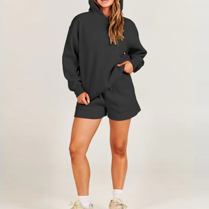 Ventes chaudes, sweat-shirt confortable en molleton d'hiver 100% coton, vêtements de sport, sweat-shirt à capuche de haute qualité, ensemble de survêtement pour femmes en 2 pièces, en vente maintenant - Product Image 5