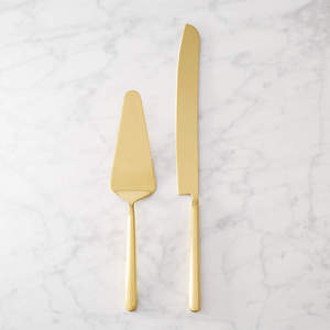 Luxury Gold Metal Cake Knife & Cake Server <b>Set</b> in Bulk Price From - Product Image 4