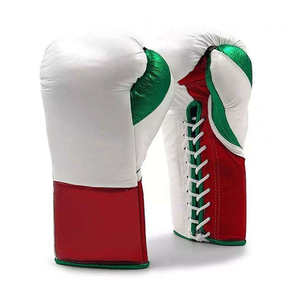 Gants de boxe MMA professionnels en cuir et polyester sur mesure de haute qualité, respirants, anti-humidité, avec fermeture auto-agrippante pour - Product Image 4