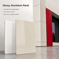 Panneau composite en aluminium ACP ACM de couleur brillante personnalisée, léger, facile à installer, pour la décoration de devanture de magasin