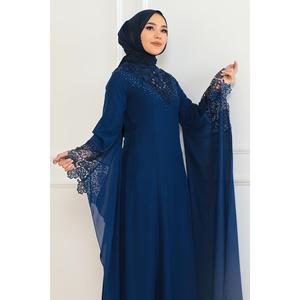 Vestido Casual Mega Merchant Powder 6127 Talla XS, Corte en A, Mangas Largas, Diseño de Parches, Cintura Natural, 100% Poliéster No Tejido - Product Image 6