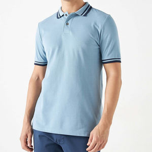 Polo informal de manga corta para hombre, novedad de verano al por mayor, camiseta de talla europea de negocios con solapa transpirable a la moda - Product Image 5