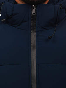 แจ็กเก็ตปลาปักเป้าสำหรับผู้ชาย, แจ็กเก็ตขนเป็ดคุณภาพสูงคอตั้งมีซิปไซส์ใหญ่สำหรับฤดูหนาวออกแบบโลโก้ได้ตามต้องการ - Product Image 4