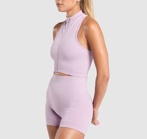 Top Venta de secado rápido de las mujeres transpirable camiseta sin mangas Fitness Wear Jogger Wear Out Door Wear Seamless Women Tank Top - Product Image 4