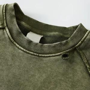 เสื้อยืดแขนสั้นทรงโอเวอร์ไซส์ ผ้าวูลบาติกฟอก 320 กรัม ทรงกลม น้ำหนักมาก 100% ผ้าฝ้าย คอกลม สไตล์เรโทร แฟชั่นลำลอง สำหรับผู้ชาย ขายส่ง - Product Image 3