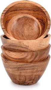 BELOW HANDMADE Wooden <b>Bowl</b> Fruit Salad <b>Soup</b> <b>Bowl</b>, Rustic Handmade Wooden <b>Bowls</b>, Serving Wood <b>Bowls</b> Tableware - Product Image 2