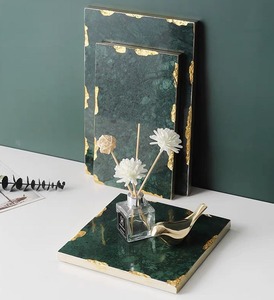 High on Demand Elegant Handcrafted Durable Marble Inlay Dinnerware Coaster <b>Set</b> for Protecting Tables - Product Image 2