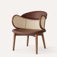 Velours brun haute aile arrière bras chaise Chaise longue loisirs chaise meubles de maison salon chaises Design tissu luxe moderne