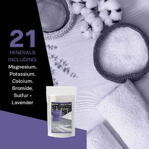 Etiqueta privada 100% Sal natural cruda del Mar Muerto Lote pequeño Nuevo 9LB Polvo de baño Lavanda No limpiado Todavía contiene todos los elementos - Product Image 3