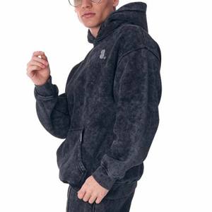 ชุดวอร์มสำหรับผู้ชายผ้าคอตตอนอาบน้ำแบบกรดชุดวอร์มสำหรับผู้ชายสไตล์ฮิปฮอป100% ฤดูหนาวใหม่ - Product Image 6