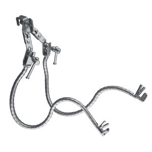 Retractor cerebral Leyla de acero inoxidable de alta calidad con 2 brazos flexibles y sistema de fijación para neurocirugía - Product Image 6