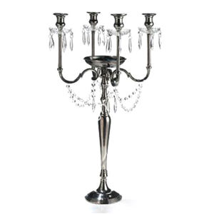 Venta caliente soporte de vela colgante con cuentas candelabro antiguo para fiestas decoración de eventos soporte de vela de Metal para Hotel/hogar - Product Image 4