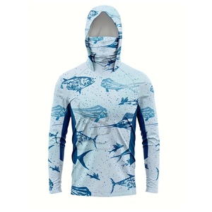 เสื้อฮู้ดสำหรับผู้ชายเสื้อฮู้ดตกปลาผ้าโพลีเอสเตอร์สำหรับ100% - Product Image 1