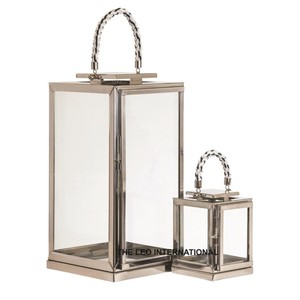 Nouveau design métal aluminium verre plaqué or lanterne votive bougeoir 8.5X19 pouces taille intérieur extérieur éclairage décoration - Product Image 6