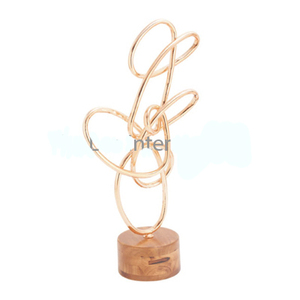 ฐานไม้สแตนเลสรูปทรงที่เป็นเอกลักษณ์โรสโกลด์หรูหราสไตล์แฟนซีแฮนด์เมด - Product Image 1