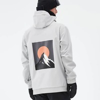 Dernière veste de ski isolée personnalisée pour hommes col montant fourrure décoration coupe-vent pour snowboard ski imprimé patch arrière