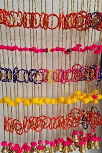 Brazalete Cuentas Doradas Cadena Boda Decoración Diwali Festival Colorido Fiesta Evento Decoraciones Navidad Guirnalda Año Nuevo Telón de fondo - Product Image 2