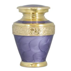 Urna de recuerdo de cremación de latón con esmalte rosa y acabado pulido Mini urnas de recuerdo de cenizas humanas de alta calidad - Product Image 4