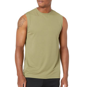 Camiseta sin mangas de algodón 100% Premium de alta calidad, camisetas sin mangas promocionales de gran tamaño teñidas lisas para hombres - Product Image 1