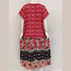 Vestido Informal Extra Grande de Tela de Rayón. cómodo y transpirable de Chrysanta - Product Image 5