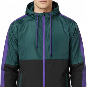Veste coupe-vent réversible à capuche personnalisée, vêtements de sport haute performance, respirante, pour la course à pied en plein air, entraînement - Product Image 1