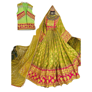 Dernière collection de robes de mariage afghanes Kuchi Vintage Robes pour dames Robe afghane pour femmes avec gilet assorti pour hommes - Product Image 1