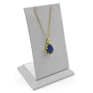 Collier pendentif en forme de larme en argent sterling 925 plaqué or bleu flashy Labradorite Designer fait à la main Mariages à la mode - Product Image 3