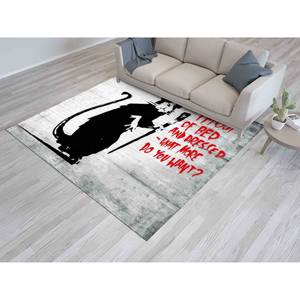 Tapis graffiti Banksy : Tapis d'appoint antidérapant en chenille, motif imprimé, avec poils doux - Product Image 5