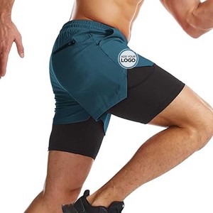 Pantalones cortos de compresión para hombre con bolsillo, pantalones cortos de Spandex para correr, ropa interior deportiva para entrenamiento atlético, pantalones cortos con forro para gimnasio - Product Image 2