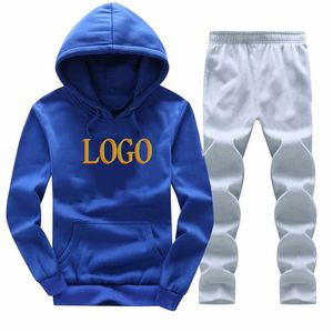 Ensemble de survêtement personnalisé pour homme, ensemble de jogging unisexe en molleton de coton vierge, sweat-shirt et pantalon de jogging, survêtement pour homme - Product Image 1