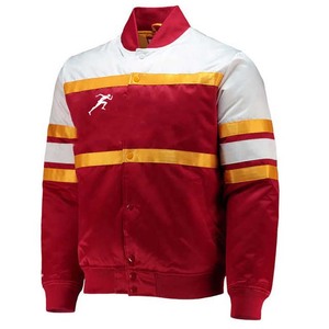 Chaqueta de béisbol de satén con bordado personalizado al por mayor 2025, MATERIAL PERSONALIZADO de manga larga para invierno - Product Image 5