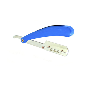 Afeitadora de barba para hombre, maquinilla de afeitar para cortar la garganta, la última maquinilla de afeitar de plástico azul caliente, maquinillas de afeitar hechas de acero metálico - Product Image 4