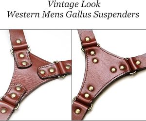 สายเอี๊ยมดึงกางเกงวินเทจสำหรับผู้ชายสายรัดเอวแบบยืดกว้างยืดได้ - Product Image 3