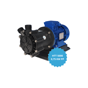 Pompa a turbina magnetica di alta qualità modello HTT 5000 PP con motore 0,75kw IEC80 2P in plastica per pompa dell'acqua per liquidi corrosivi - Product Image 1