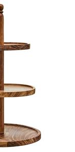 Best Selling 3 Tier Acacia <b>Wood</b> Cake Stand With Rounded <b>Finial</b> Rustic Tiered Dessert Serving Tray For Cupcake Pastry & Fruit - Product Image 5