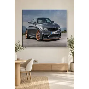 Impression sur toile Fida Gray BMW M4 GTS avec roues en cuivre - Product Image 4