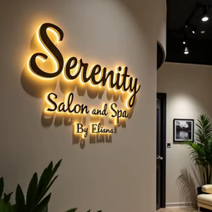 Segnaletica personalizzata per negozio all'aperto a LED per tabacco e alcol. Segnali LED acrilici in acciaio inox retroilluminati 3D. Lettere canale in metallo acrilico - Product Image 3