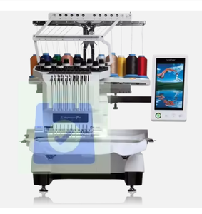 Machine à broder plate à tête unique PR1000E la plus vendue, 12/15 aiguilles, nouvelle commande manuelle, 1200 tr/min, haute précision, écran tactile LCD 10 pouces - Product Image 1