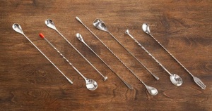 Meilleure vente 30cm acier inoxydable #18/8 TearDrop BarSpoons cuillères à mélanger pour bar - Product Image 2