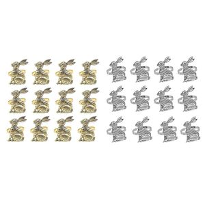 Elegant Rabbit Pattern <b>Easter</b> <b>Napkin</b> Ring High Quality Metal Table Decoration for Dinner Parties Impresses Your Guests - Product Image 3