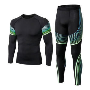 Camisa de compresión de alta calidad Conjunto de protección contra sarpullidos MMA Personaliza tu propio logotipo Conjunto de compresión de manga completa sublimada - Product Image 3